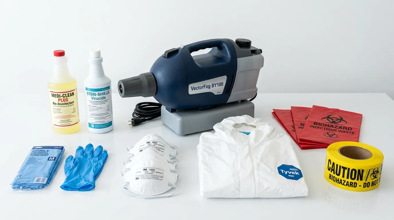 Professional biohazard remediation crew working in West Ridge